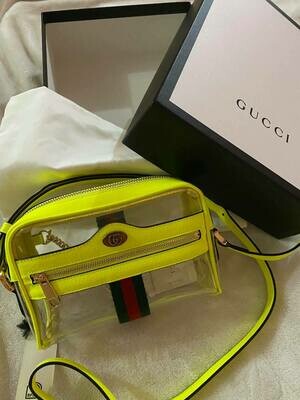 GUCCI Clear Transparent Ophidia Neon Yellow