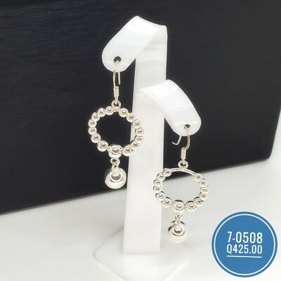 Aretes perla silver