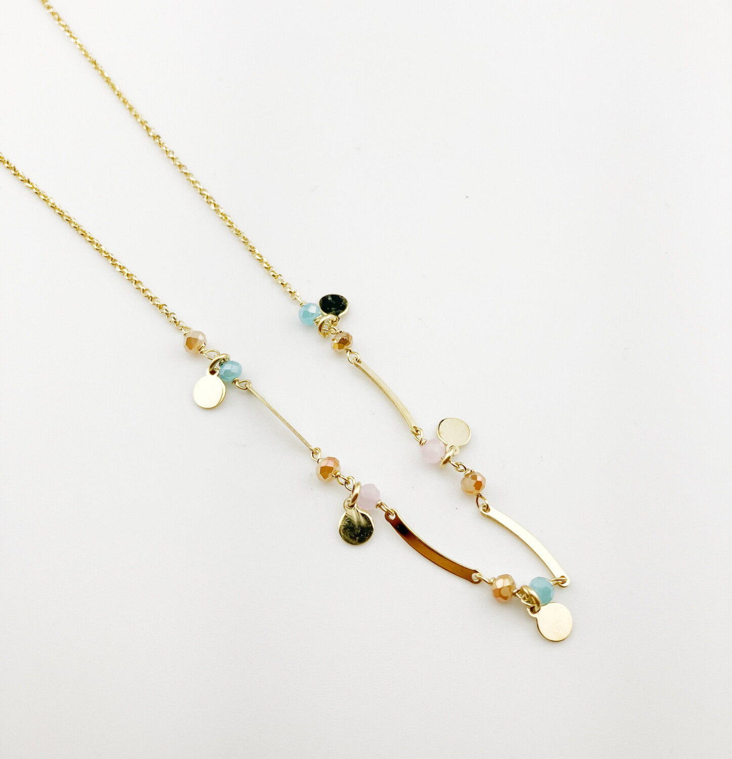 Collar círculos dorados