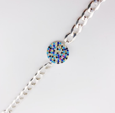 Pulsera con dije en medio cubana