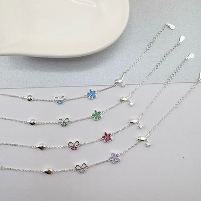 Pulsera mariposa y flor