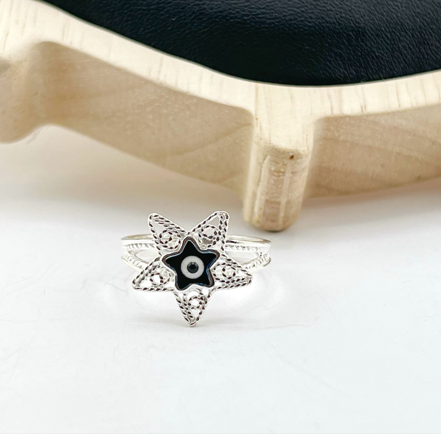 Anillo estrella ojo turco.