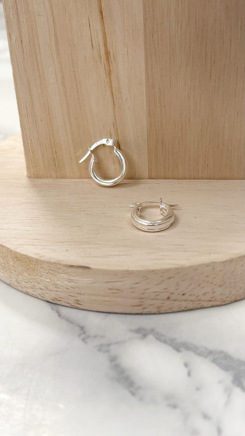 Argollas con textura 1.5cm