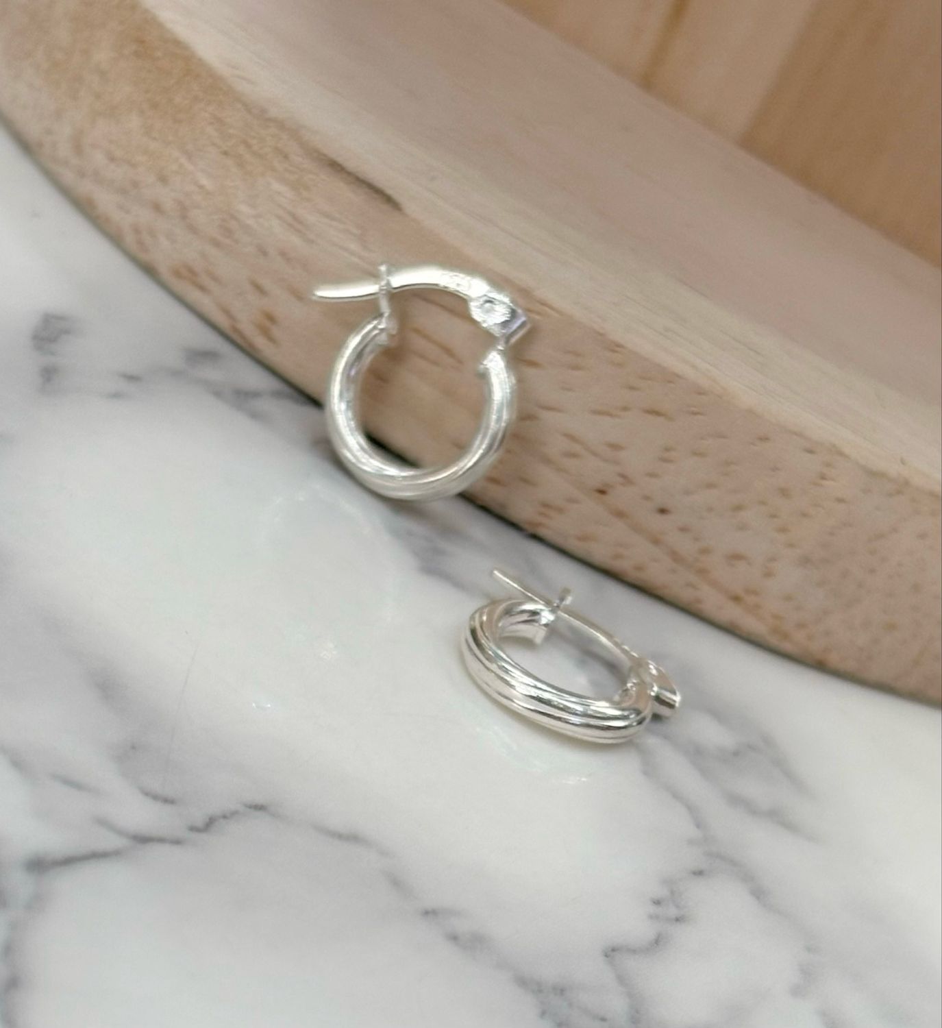 Argollas con textura 1.5cm