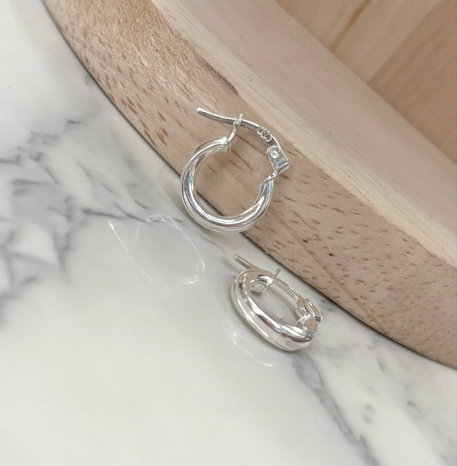 Argollas con textura 1.5cm