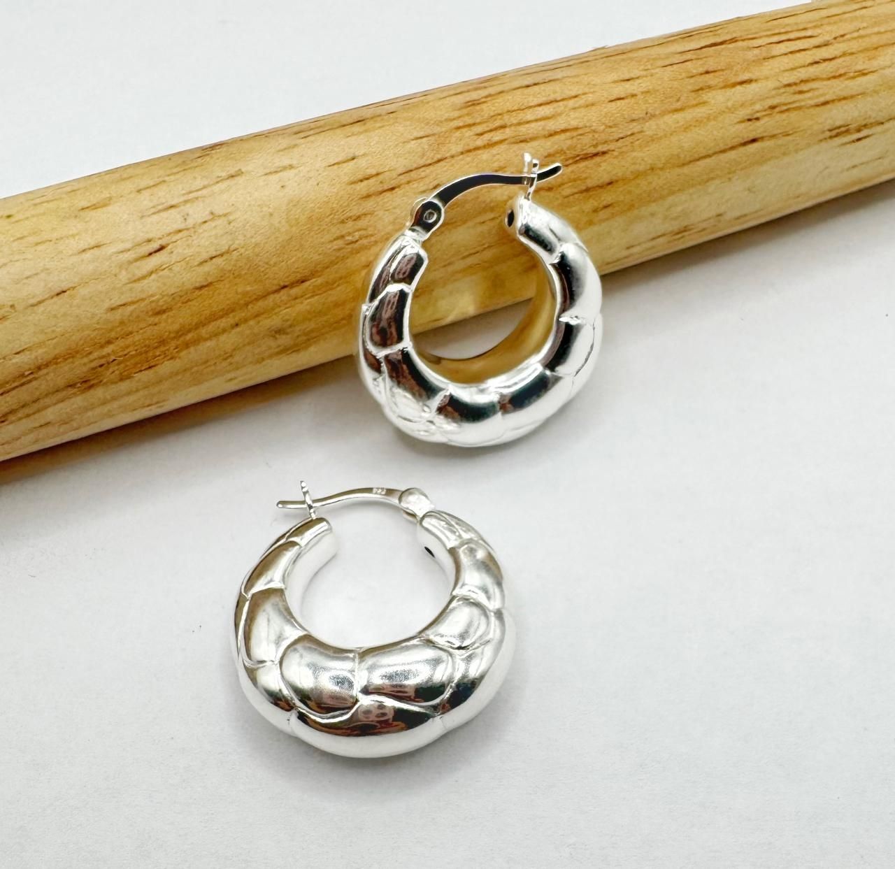 Argollas con textura
