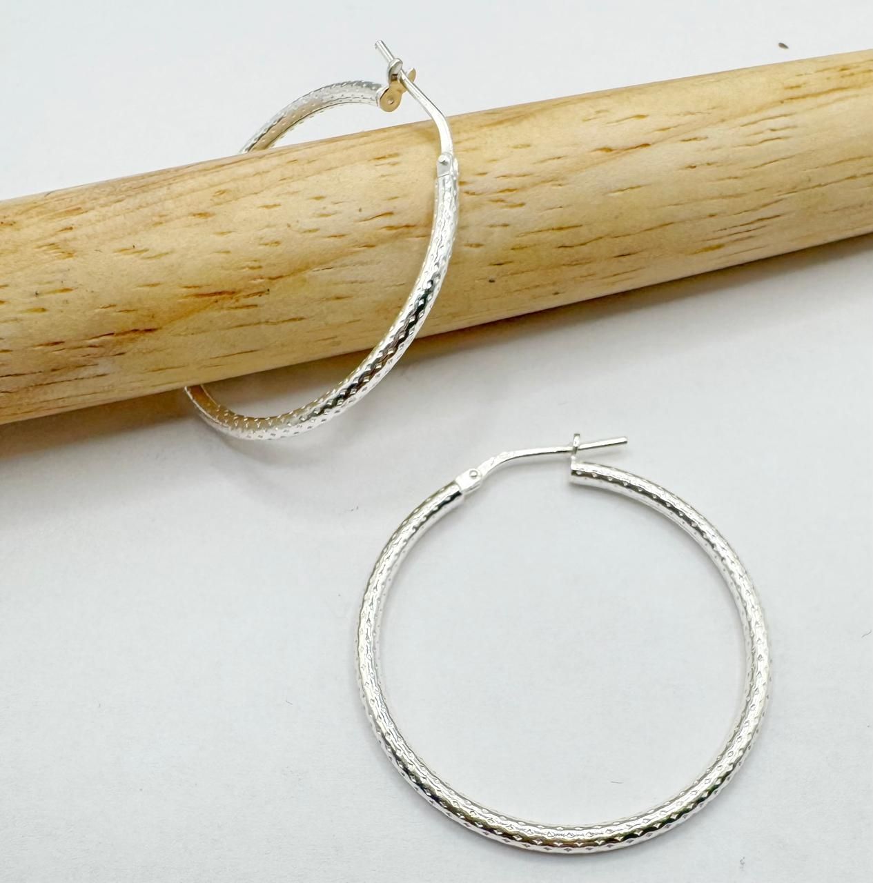 Argollas con textura