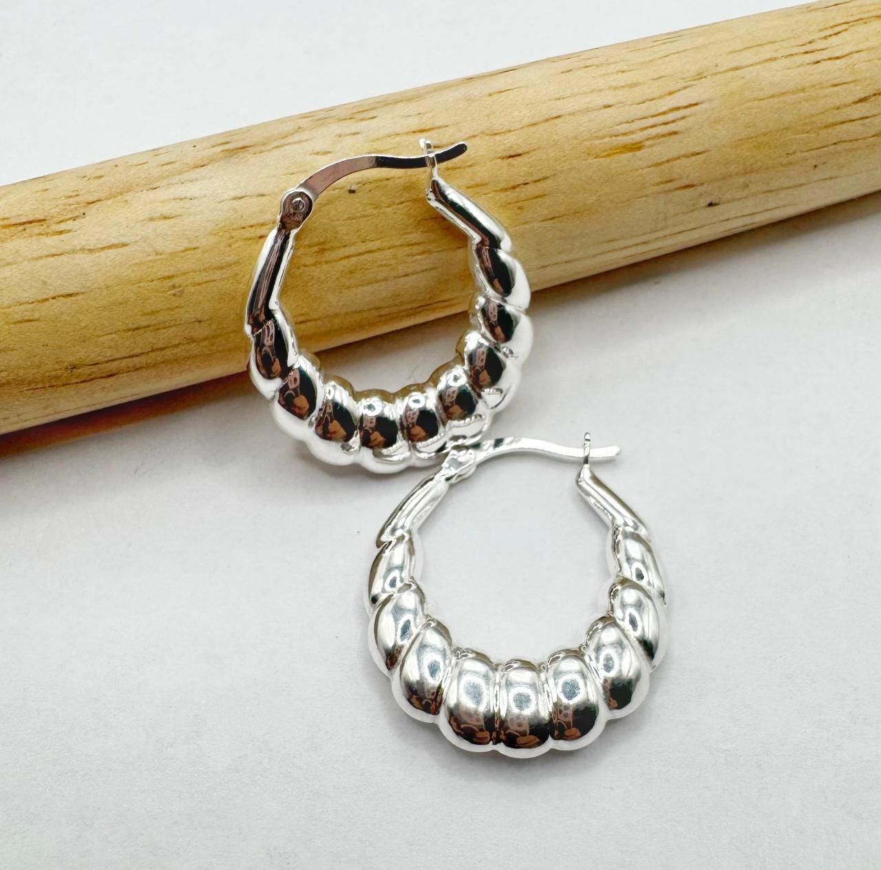 Argollas con textura
