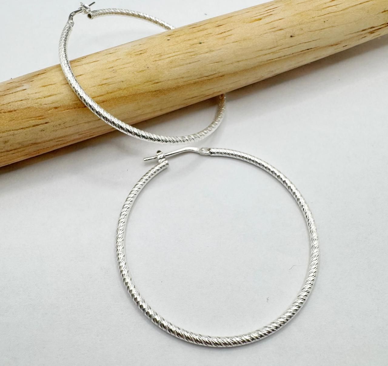 Argollas con textura