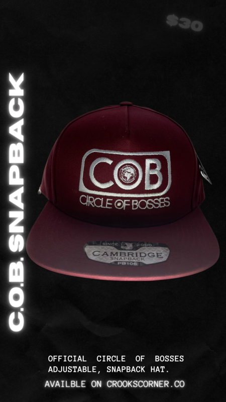 CIRCLE OF BOSSES - BURGUNDY LIMITED EDITION COTTON SNAPBACK