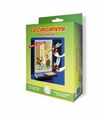 Telo Zanzariera Adesiva Poliestere Con Velcro Finestre CM.150 X 180 Bianca
