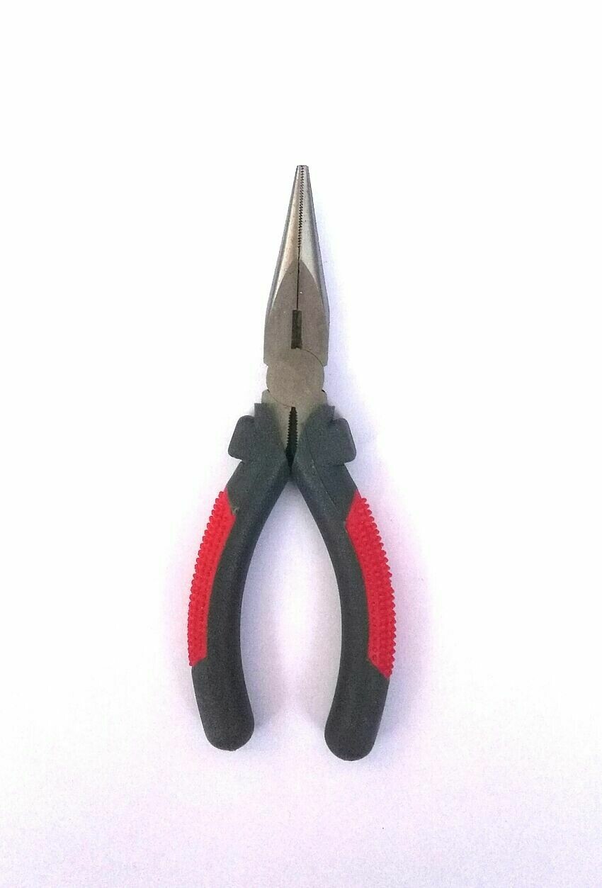 Pinza a Becco Lungo Becchi Lunghi Semitondi 160 MM Antiscivolo Utensile Multiuso