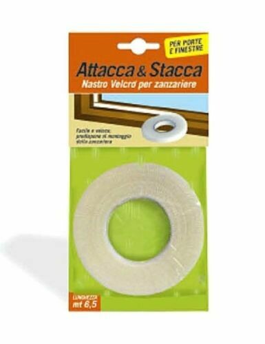 Nastro Adesivo Universale per Zanzariere Attacca e Stacca Bianco