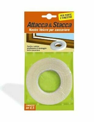 Nastro Adesivo Universale per Zanzariere Attacca e Stacca Bianco