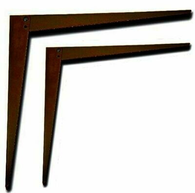 Reggi Mensola Coppia Ribaltabile Pesante Marrone 40 cm
