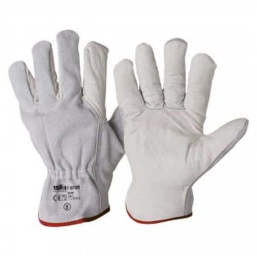 Guanti Lavoro Pelle Fiore Bovino Bianco Tg.10 Paia 12