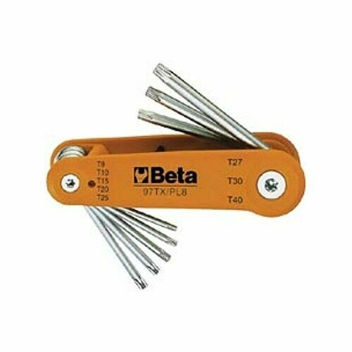 Beta Serie 8 Chiavi Maschio Chiavino Per Viti Impronta Brugola Torx Mod 97Tx/Pl8