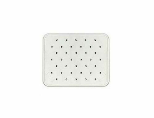 Tappeto Doccia Bagno Gomma Bianco Ventose Antiscivolo Lavabile Igienico Cm 55x55