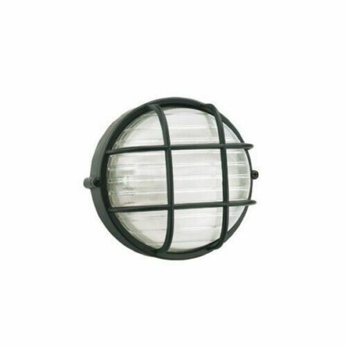 Plafoniera Faro Tonda 60 W Gabbia nera Vetro temperato Portalampade E27