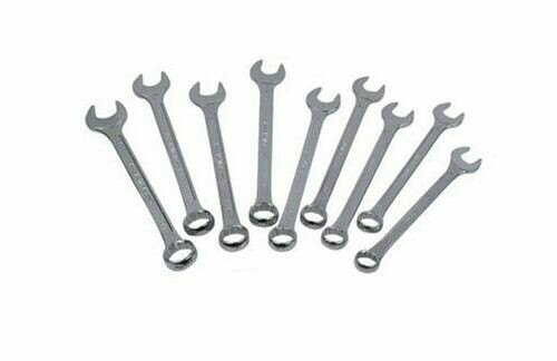 Set Serie Chiavi Combinate 9 Pezzi Fissa e Poligonale Cromo Vanadium Da 6 a 26