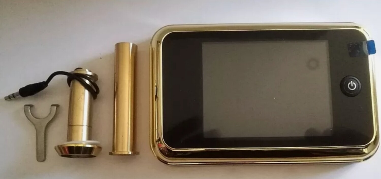 Spioncino Visore Digitale Universale Per Porte Schermo Oro Lucido
