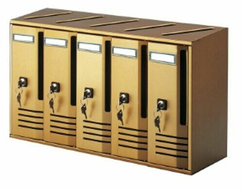 Cassetta Posta Postale Cubo Bronzo 5 Posti (30x52x17,5)