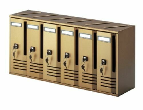 Cassetta Posta Postale Cubo Bronzo 6 Posti (30x62x17,5)