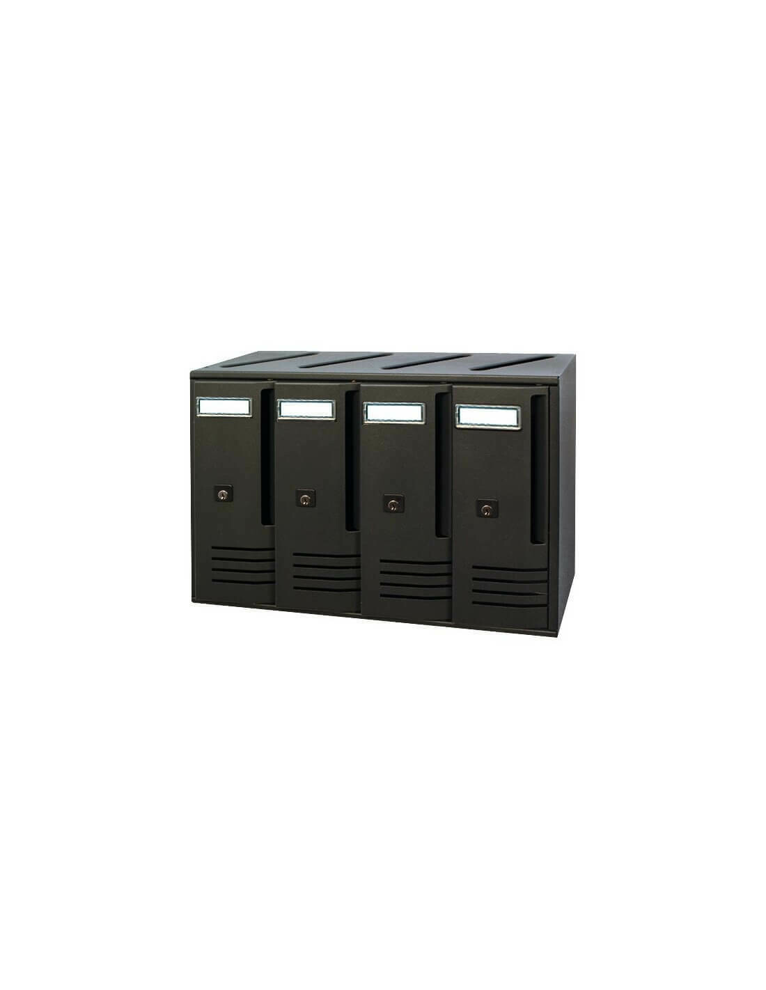 Cassetta Postale a Cubo 4 Posti Ghisa 30x42x17,5