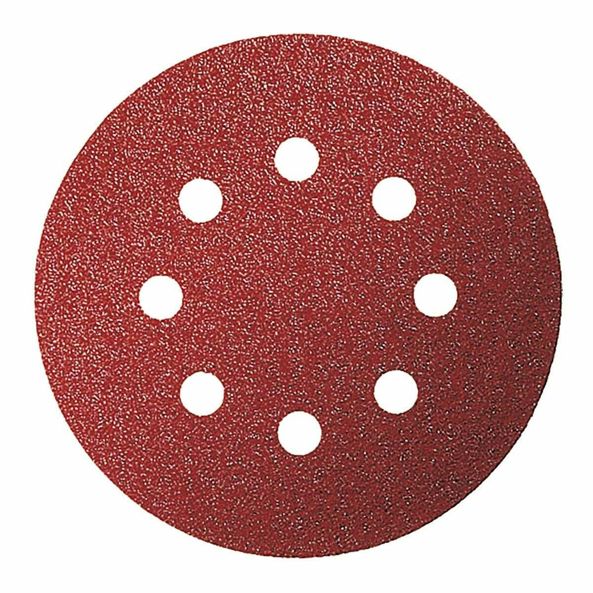 Disco Velcro a Strappo Con Fori D.125 Gr.100 Pz 10