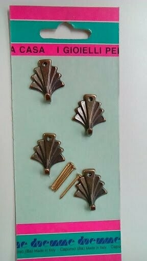 Gancio per Quadri Iris Blister da 4 Pezzi Bronzo