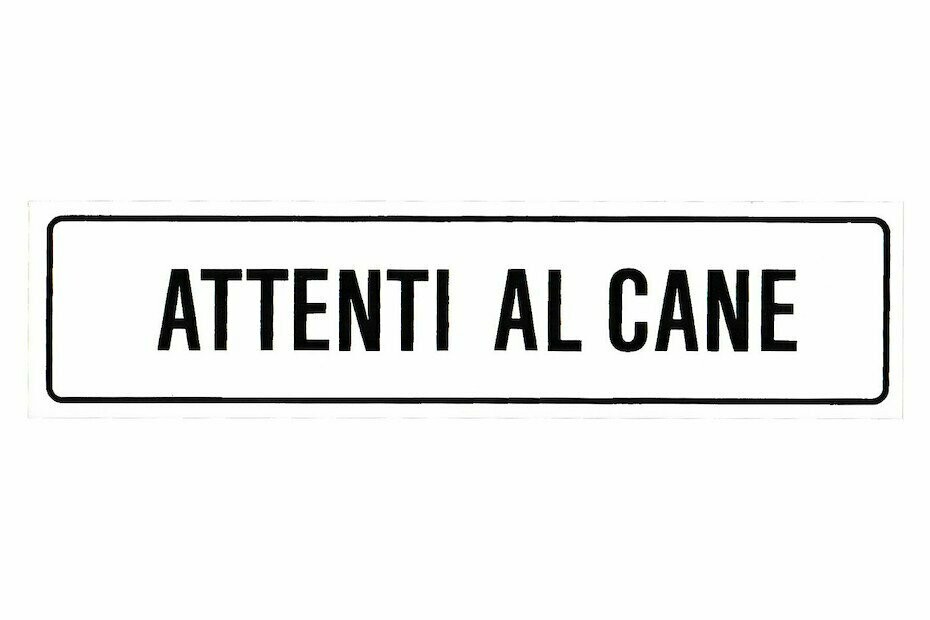 Targa Adesiva Attenti al Cane Pezzi 2