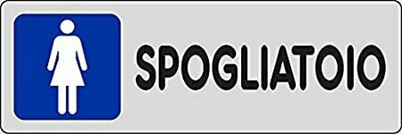 Targa Adesiva Spogliatoio Donne Pezzi 2