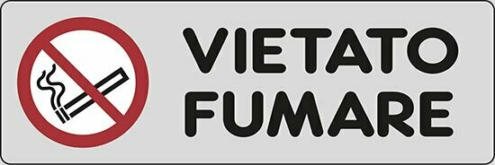 Targa Adesiva Vietato Fumare Pezzi 2