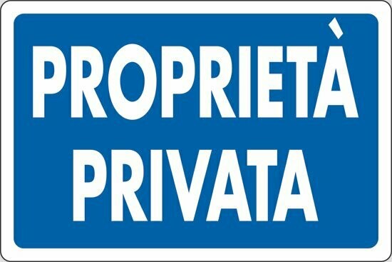 Cartello Targa Proprietà Privata cm. 20x30 Pezzi 5