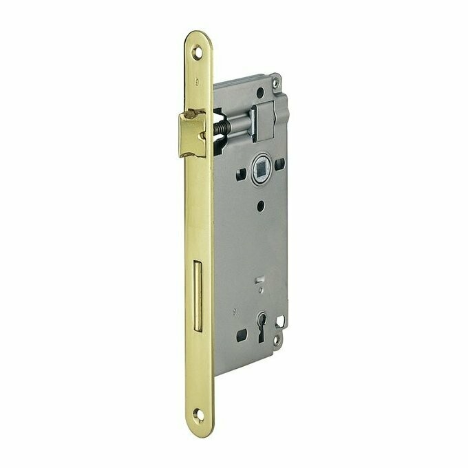 Serratura Patent Piccola Bordo Ottone Tondo da 35 Senza Contropiastra
