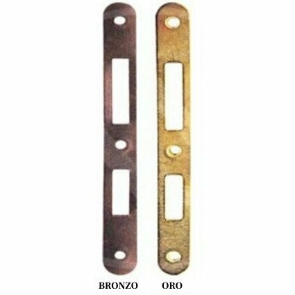 Contropiastra Serratura Patent Piccola Tonda Bronzo Pezzi 2