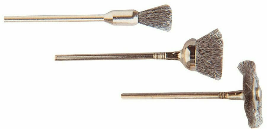 set 3 mini spazzole gambo Ø 2,35 mm fili in acciaio spazzola Poggi 476.00