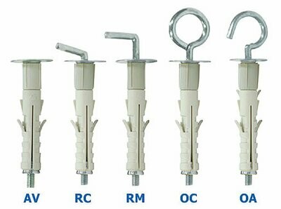 Tassello 12 Plastica Prolungato Occhio Chiuso Cod.6124 Pz.10