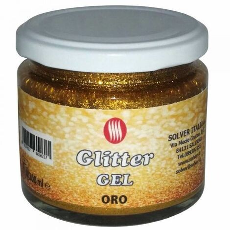 Glitter per pittura in Gel da 200 ML. Oro