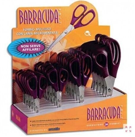 Forbici Casa Microdentate Espositore da 24 PZ.