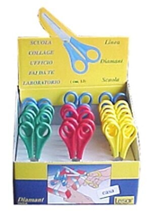Forbici Scuola per Bambino Espositore da 24 Pz.