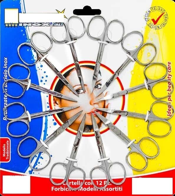 Forbici Manicure Cartella da 12 Pezzi