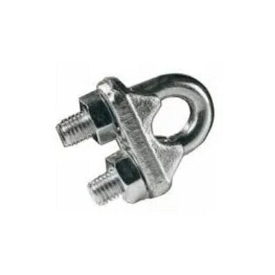 Morsetto Ferro Zincato Fune Cavo 8 mm Ø interno 5/16 pz.10 Morsetto Ferro Zincato Fune Cavo 8 mm Ø interno 5/16 pz.10