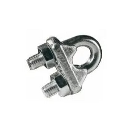 Morsetto Ferro Zincato Fune Cavo 3 mm Ø interno 1/8 pz.10