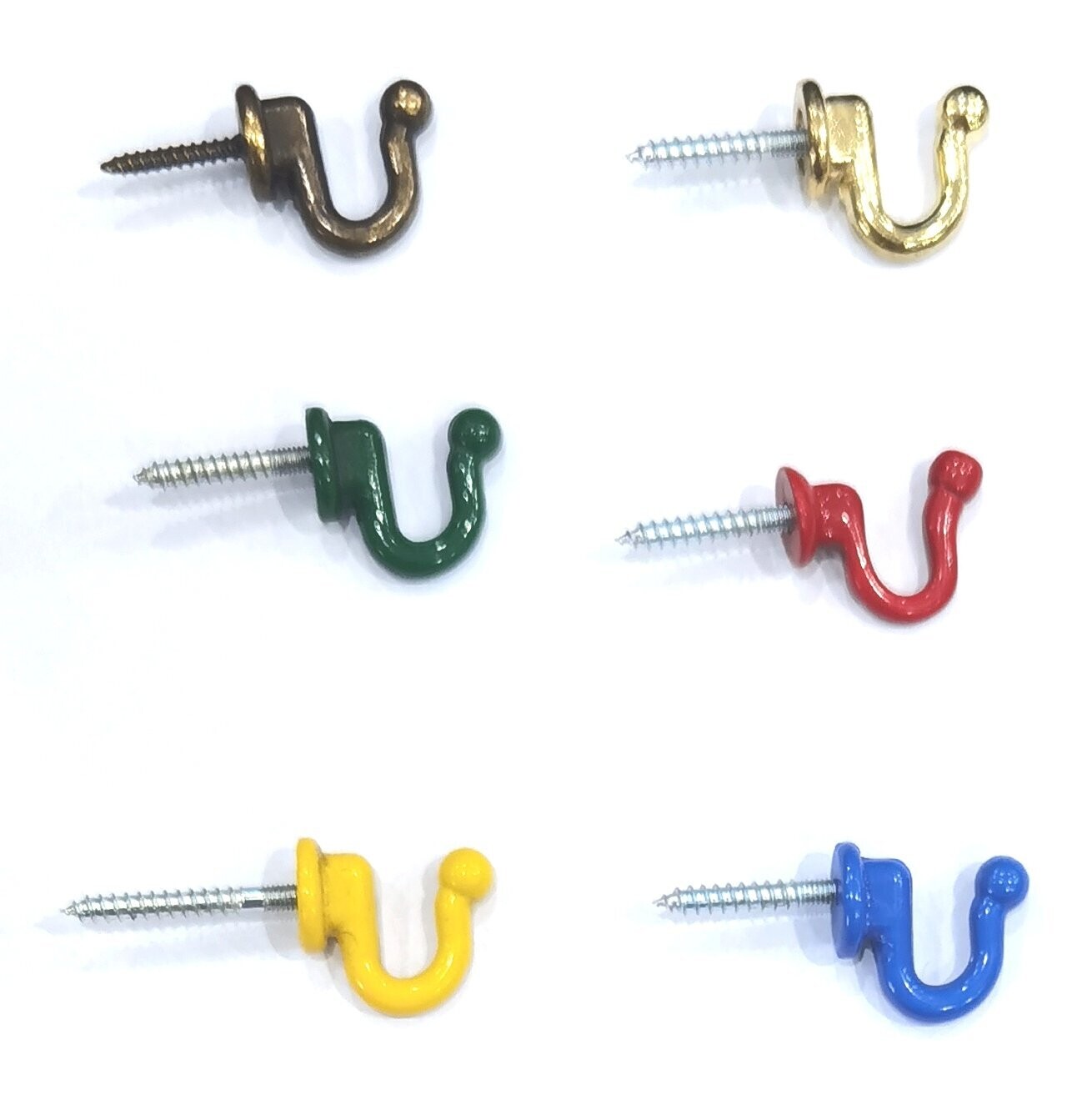 2 Ganci Milano Barocco Fermatenda Metallo Blu