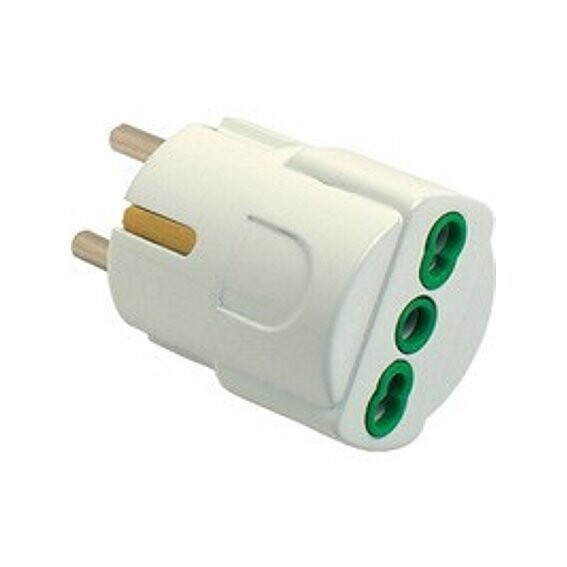 Adattatore Spina Schuko e Presa Bipasso Pezzi 2