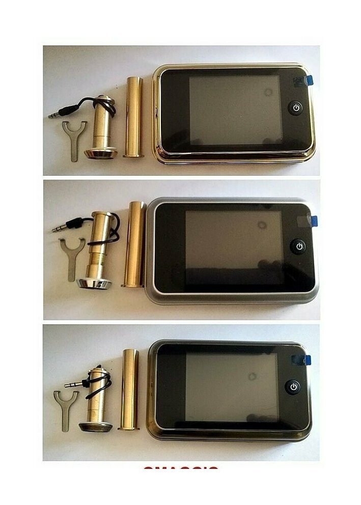 Spioncino Visore Digitale Universale Per Porte Schermo Colori Cromo S Oro Bronzo