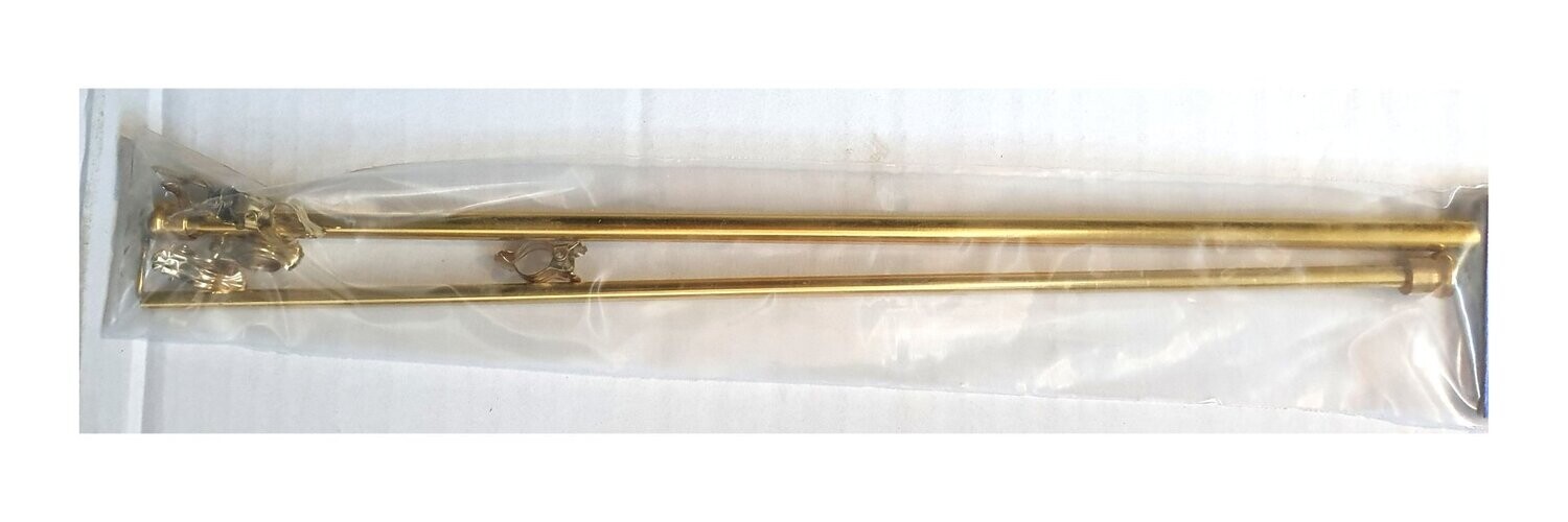 Stanghetta Guida Per Tenda Oro Con Pinzetta cm. 36 a 60