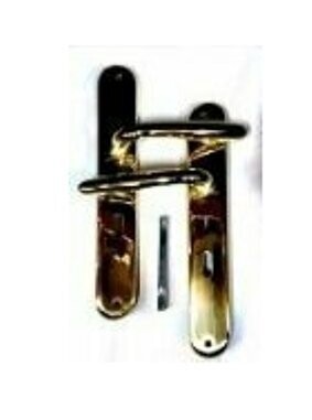 Maniglia Ambra Coppia Con Placca Q.8X70 Ottone Lucido