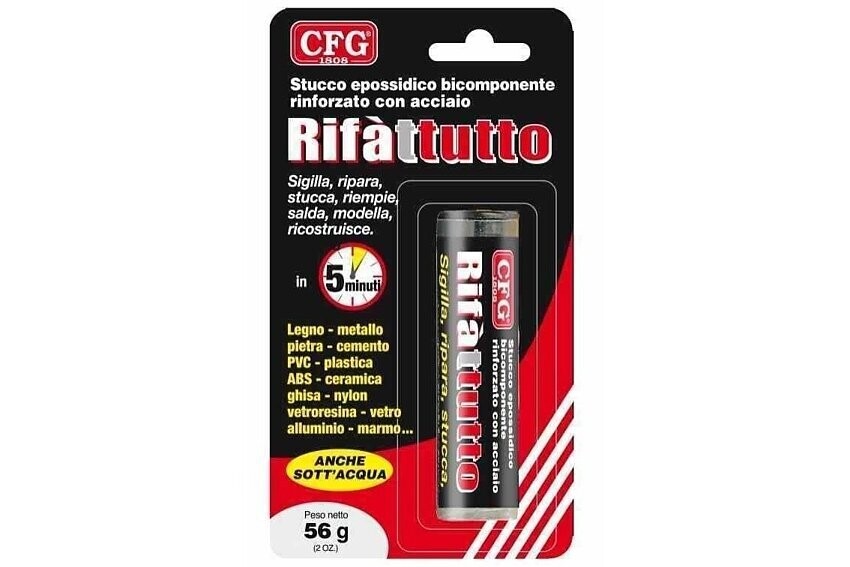 Stucco Rifattutto Bicomponente Universale CFG rifatutto Gr. 56 Sigilla Incolla Ripara
